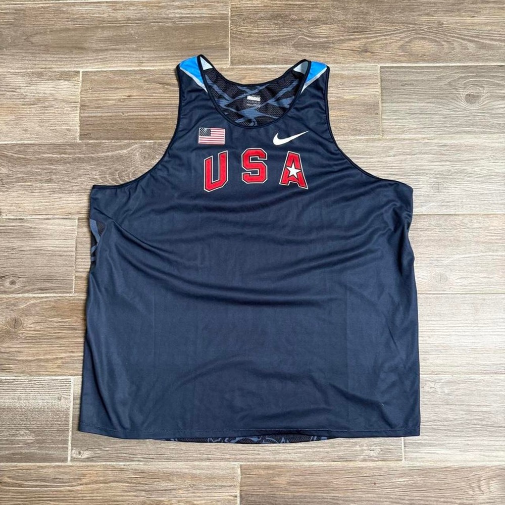 NIKE PRO ELITE USA Olympic Track & Field Blue Singlet size 3XL